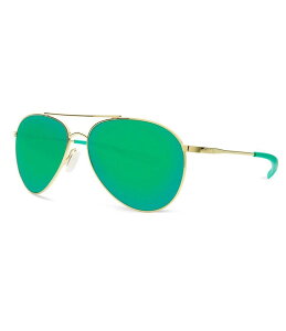 �R�X�^ ���f�B�[�X �A�N�Z�T���[ �T���O���X�E�A�C�E�F�A Costa Piper Polarized Aviator Sunglasses Shiny Gold/Green Mirror �O���[��