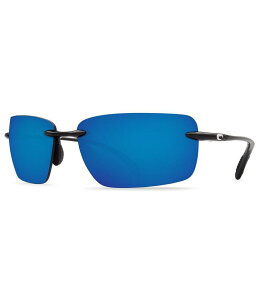�R�X�^ ���f�B�[�X �A�N�Z�T���[ �T���O���X�E�A�C�E�F�A Costa Gulf Shore Polarized Rimless Sunglasses Shiny Black Blue Mirror �u���b�N