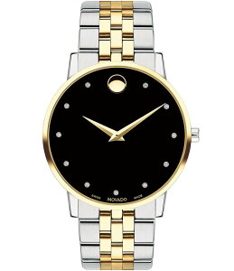 ���o�h ���f�B�[�X �A�N�Z�T���[ �r���v Movado Museum Classic Two Tone Link Bracelet Watch with Diamond Detail Two-Tone