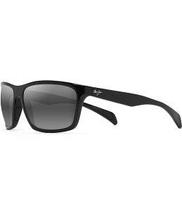 yz }ECW fB[X TOXEACEFA ANZT[ Makoa PolarizedPlus2R Wrap 60mm Sunglasses Gloss Black