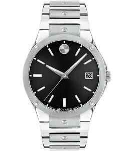 ���o�h ���f�B�[�X �A�N�Z�T���[ �r���v T�V���c Movado SE Black Sunray Dial Stainless Steel Bracelet Watch Silver �V���o�[