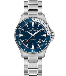 n~g fB[X ANZT[ rv XL[o Hamilton Khaki Navy Scuba Automatic Crystal Sapphire Bracelet Watch Silver Vo[