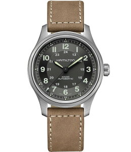�n�~���g�� ���f�B�[�X �A�N�Z�T���[ �r���v Hamilton Khaki Field Titanium Automatic Watch Brown �u���E��