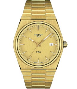 eB\bg fB[X ANZT[ rv TVc Tissot Men's Prx Quartz Analog Gold Stainless Steel Bracelet Watch Gold S[h