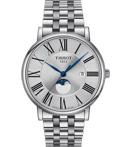 eB\bg fB[X ANZT[ rv TVc Tissot Men's Carson Gent Premium Moonphase Quartz Chronograph Stainless Steel Bracelet Watch Silver Vo[