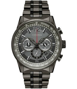 �V�`�Y�� ���f�B�[�X �A�N�Z�T���[ �r���v T�V���c Citizen Men's Nighthawk Chronograph Grey Stainless Steel Bracelet Watch Grey �O���[
