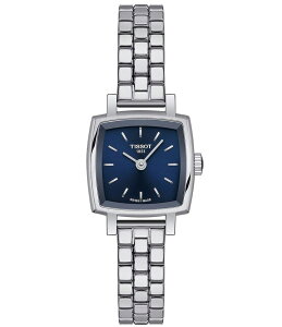 eB\bg fB[X ANZT[ rv TVc Tissot Women's Lovely Quartz Analog Blue Square Stainless Steel Bracelet Watch Silver Vo[