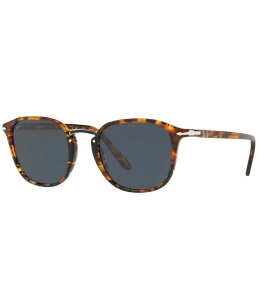 �y���\�� ���f�B�[�X �A�N�Z�T���[ �T���O���X�E�A�C�E�F�A Persol Unisex PO3186S Brown Tortoise 53mm Round Sunglasses Brown Tortoise �u���E��
