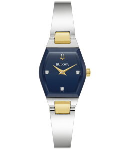 �u���o ���f�B�[�X �A�N�Z�T���[ �r���v Bulova Women's Blue Dial Quartz Analog Two Tone Bracelet Watch Two tone �u���[