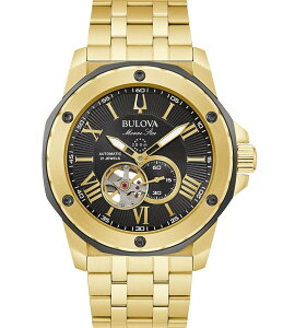 �u���o ���f�B�[�X �A�N�Z�T���[ �r���v Bulova Men's Mechanical Automatic Marine Star Gold Tone Watch Gold �S�[���h