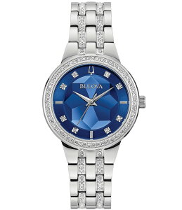 uo fB[X ANZT[ rv TVc Bulova Women's Phantom Crystal Stainless Steel Bracelet Watch Silver Vo[