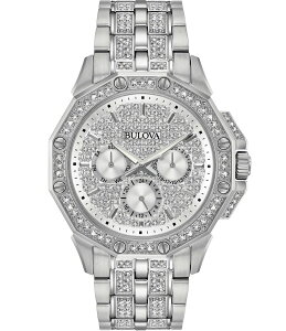 �u���o ���f�B�[�X �A�N�Z�T���[ �r���v T�V���c Bulova Men's Octava Crystal Chronograph Stainless Steel Bracelet Watch Silver �V���o�[