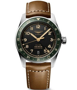 �����W�� ���f�B�[�X �A�N�Z�T���[ �r���v ���U�[ Longines Men's Spirit Zulu Automatic Brown Leather Strap 39mm Watch Brown �u���E��