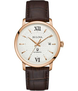 �u���o ���f�B�[�X �A�N�Z�T���[ �r���v ���U�[ Bulova Men's Hudson Automatic Brown Leather Strap Watch Brown �u���E��