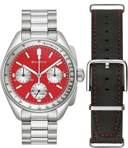 �u���o ���f�B�[�X �A�N�Z�T���[ �r���v T�V���c Bulova Men's Lunar Pilot Chronograph Stainless Steel Bracelet Watch Silver �V���o�[