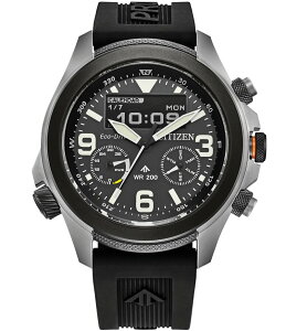 �V�`�Y�� ���f�B�[�X �A�N�Z�T���[ �r���v Citizen Men's Eco WR200 Chronograph Black Strap Watch Black �u���b�N