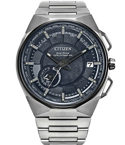 �V�`�Y�� ���f�B�[�X �A�N�Z�T���[ �r���v Citizen Men's Eco WR100 Satellite Wave Analog Titanium Bracelet Watch Silver/Black �u���b�N