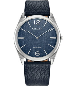 V`Y fB[X ANZT[ rv U[ Citizen Unisex Suratto Two Hand Blue Leather Strap Watch
