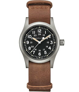 �n�~���g�� ���f�B�[�X �A�N�Z�T���[ �r���v ���U�[ Hamilton Men's Khaki Field Mechanical Brown NATO Leather Strap Watch Brown �u���E��