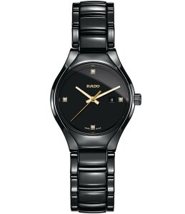 h fB[X ANZT[ rv RADO Women's True Diamonds Ceramic Bracelet Watch Black ubN