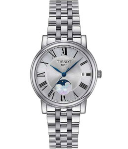 �e�B�\�b�g ���f�B�[�X �A�N�Z�T���[ �r���v T�V���c Tissot Women's Carson Lady Premium Moonphase Quartz Analog Stainless Steel Bracelet Watch Silver �V���o�[