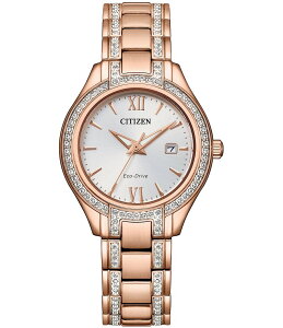 yz V`Y fB[X rv ANZT[ Women's Silhouette Crystal Three Hand Rose Gold Stainless Steel Bracelet Watch Rose Gold