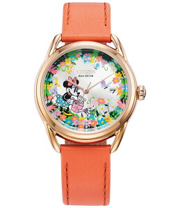 V`Y fB[X ANZT[ rv U[ Citizen Women's Disney Collection Gardening Minnie Three Hand Pink Leather Strap Watch
