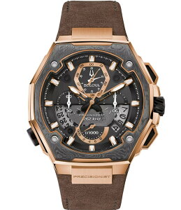 【送料無料】 ブロバ レディース 腕時計 アクセサリー Men's Series X Special Edition Chronograph Brown Leather Strap Watch Brown
