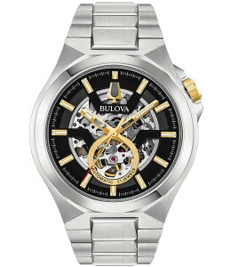 �u���o ���f�B�[�X �A�N�Z�T���[ �r���v T�V���c Bulova Men's Maquina Automatic Stainless Steel Bracelet Watch Silver �V���o�[