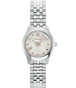 T@g[ tFK fB[X ANZT[ rv ~j TVc Salvatore Ferragamo Women's Duo Mini Quartz Analog Stainless Steel Bracelet Watch Silver Vo[