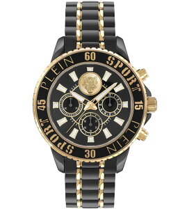 tBbvvC fB[X ANZT[ rv TVc Philipp Plein Men's Glam Chronograph Two Tone Stainless Steel Bracelet Watch Gold/Black ubN