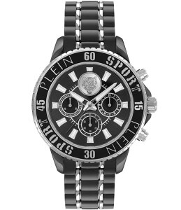 tBbvvC fB[X ANZT[ rv TVc Philipp Plein Men's Glam Chronograph Two Tone Stainless Steel Bracelet Watch Silver/Black ubN