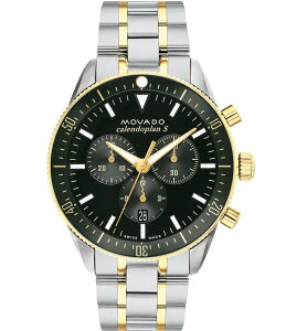 oh fB[X ANZT[ rv TVc Movado Men's Calendoplan Quartz Chronograph Two Tone Stainless Steel Bracelet Watch Two Tone