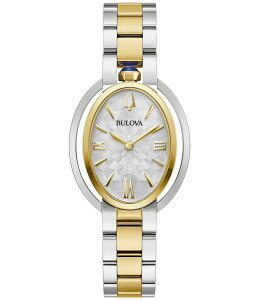 uo fB[X ANZT[ rv TVc Bulova Women's Rubaiyat Two Hand Two Tone Analog Stainless Steel Bracelet Watch Two Tone