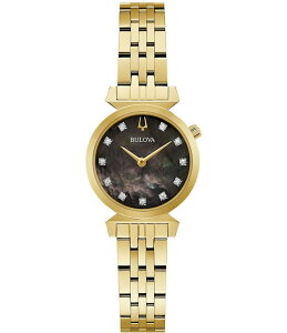 �u���o ���f�B�[�X �A�N�Z�T���[ �r���v T�V���c Bulova Women's Classic Two Hand Gold Tone Mother of Pearl Dial Stainless Steel Bracelet Watch Gold �S�[���h