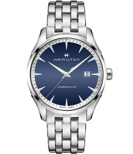 n~g fB[X ANZT[ rv TVc Hamilton Men's Jazzmaster Gent Quartz Analog Stainless Steel Bracelet Watch Silver/Blue u[
