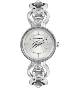 tBbvvC fB[X ANZT[ rv TVc Philipp Plein Women's Supernova Analog Silver Stainless Steel Bracelet 34mm Watch Silver Vo[