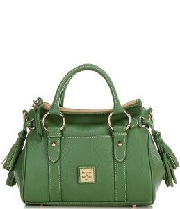 �h�[�l�C�A���h�o�[�N ���f�B�[�X �o�b�O �n���h�o�b�O ���U�[ Dooney & Bourke Lucca Leather Tassle Satchel Bag Grass