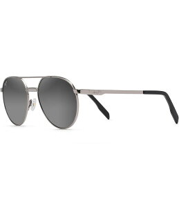 yz }ECW fB[X TOXEACEFA ANZT[ Waterfront PolarizedPlus2R Round 55mm Sunglasses Grey Metal