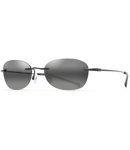 yz }ECW fB[X TOXEACEFA ANZT[ Aki Aki PolarizedPlus2R Oval 50mm Sunglasses Black Gloss