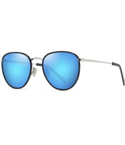 yz }ECW fB[X TOXEACEFA ANZT[ Noni PolarizedPlus2R Round 54mm Sunglasses Navy/Silver
