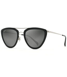 }ECW fB[X ANZT[ TOXEACEFA Maui Jim Unisex Hunakai PolarizedPlus2R 53 mm Triangle Sunglasses Black Gloss