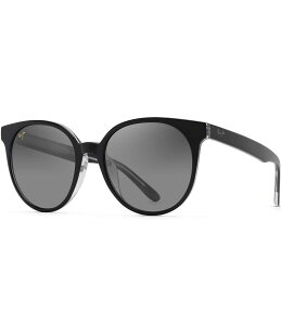 yz }ECW fB[X TOXEACEFA ANZT[ Women's Mehana 55mm Round Sunglasses Black
