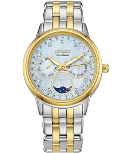 �V�`�Y�� ���f�B�[�X �A�N�Z�T���[ �r���v T�V���c Citizen Women's Calendrier Two Tone Stainless Steel Bracelet Watch Two Tone