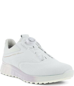 �G�R�[ ���f�B�[�X �V���[�Y �X�j�[�J�[ ���U�[ ECCO Women's S-Three Leather BOA Golf Shoes White/Delicacy/White �z���C�g