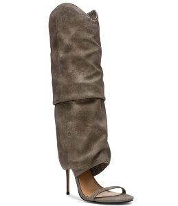 �X�e�B�[�u �}�f�� ���f�B�[�X �V���[�Y �u�[�c�E���C���u�[�c Steve Madden Ravine Cuffed Knee High Open Toe Boots Grey �O���[