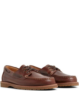 【送料無料】 スペリー メンズ スリッポン・ローファー シューズ Men's Topsider Mini Lug 3-Eye Topsider Leather Boat Shoes Red Brown