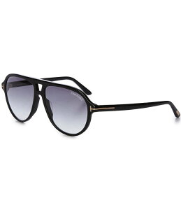 yz gEtH[h fB[X TOXEACEFA ANZT[ Women's Karmen 57mm Aviator Sunglasses Shiny Black/Smoke Grey