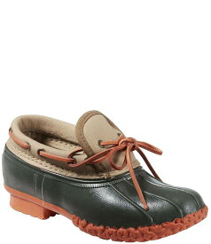 エルエルビーン レディース シューズ ブーツ・レインブーツ L.L.Bean Women's Bean Boots Canvas Rubber Mocs Tan/Forest Shade/Sail Orange オレンジ