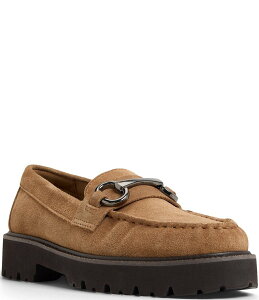 Ah fB[X V[Y Xb|E[t@[ XG[h [t@[ ALDO Danrose Suede Bit Buckle Lug Sole Loafers Dark Brown uE